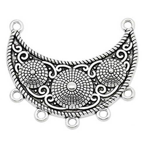 Pendentif connecteur lune ethnique couleur bron...