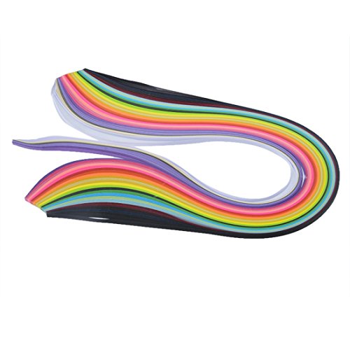 Quilling papier 26 couleurs 160pcs 39cmx0.3cm