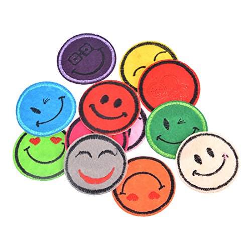 Écusson brodé patch thermocollant sourrire pr d...