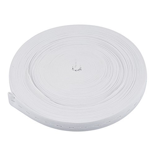 Elastique plat avec boutonnière blanc couture a...