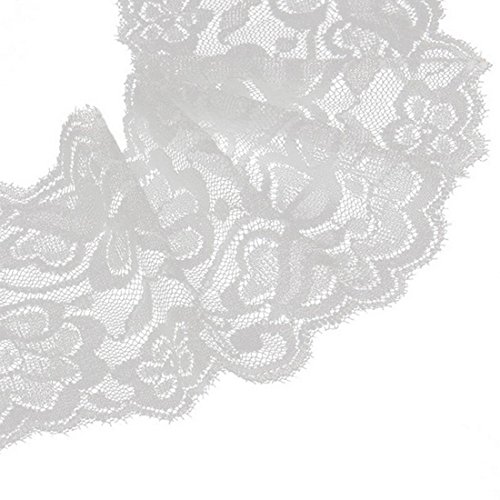 Ruban dentelle elastique blanc environ largueur...