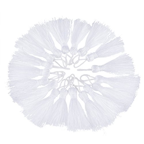 Pendentif breloque pompon gland décoratif blanc...