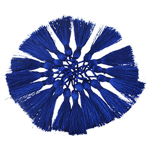 Pendentif breloque pompon gland décoratif bleu ...