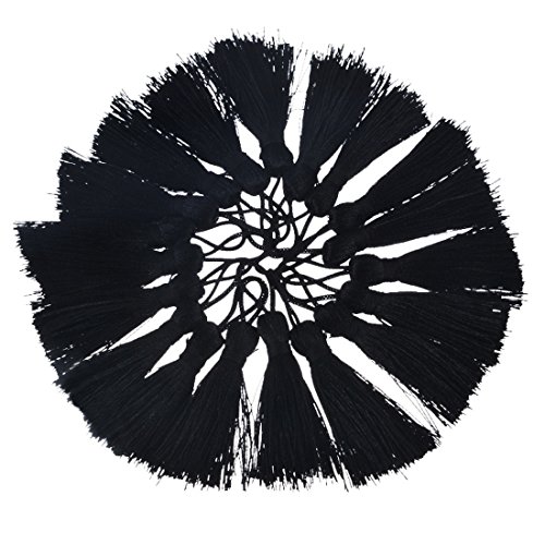 Pendentif breloque pompon gland décoratif noir ...