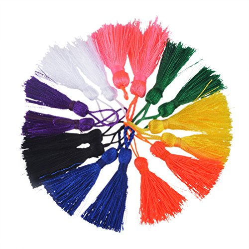 Souarts Mixte pendentif breloque pompon gland décoratif multicolore 4cm 80pcs code EAN 0600977677429 