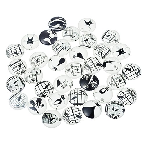 Mixte noctilucent lumineux glass cabochons dome...