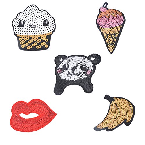 Mixte écusson brodé patch thermocollant sequins...