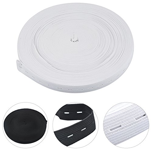 Mixte 2pcs noir et blanc elastique plat avec bo...