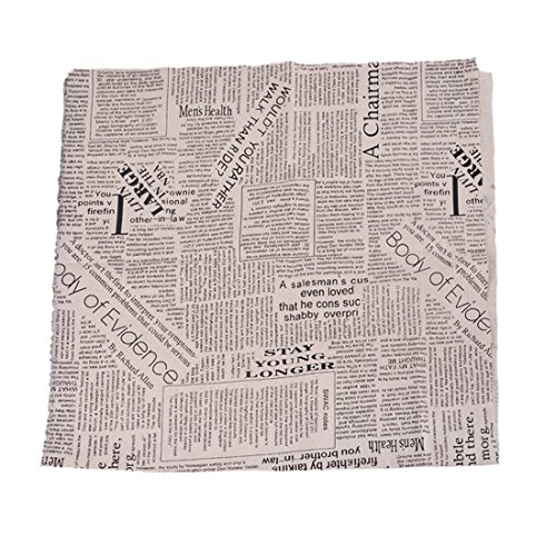 Souarts Textile Tissu Coton Lin pr DIY Patchwork Couture Motif Journal 97cmx50cm