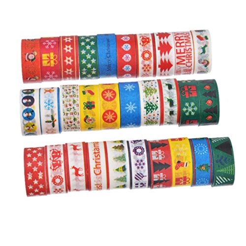 Style noël ruban adhésif d'emballage décoratif ...