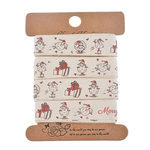 Ruban coton mouton cadeaux noël pr artisanat di...