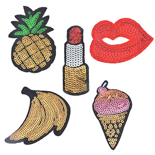 Mixte écusson brodé patch thermocollant sequins...