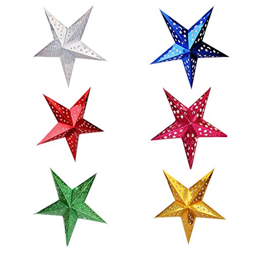 Lot de 6pcs mixtes noël etoile pour sommet sapi...