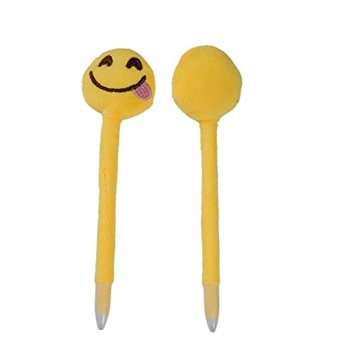 Souarts Stylos à bille emoji emoticône sourire jaune 17x4.1cm 1pc code EAN 0600977715039 