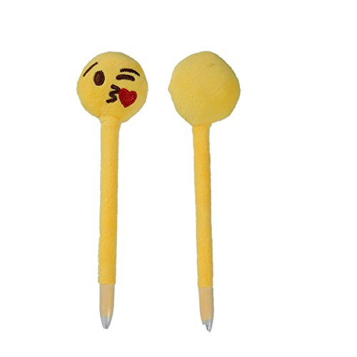 Souarts Stylos à bille emoji emoticône baiser jaune 17x4.1cm 1pc code EAN 0600977715060 