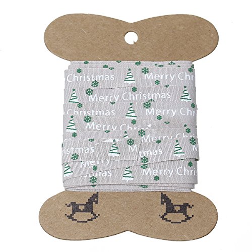 Ruban coton flocon de neige noël pr artisanat d...