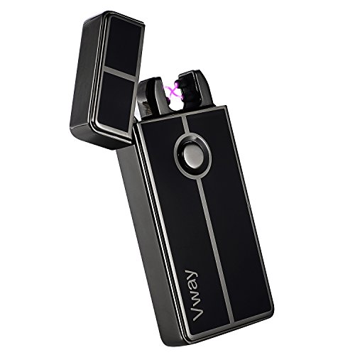VVAY Briquet Electrique Arc,Coffret VVAY Briquet Tempete , Usb Rechargeable ,Anti-vent, Sans Flamme , Allumer Tout (Noir) 0601187253434 (0601187253434)