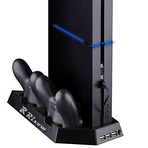 Stand avec deux ventilateurs cooler pour ps4 pl...