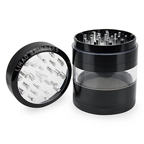 62mm grinder en aluminium moulin à herbes moulin à épices en 4 parties - noir 0601279595770 LIHAO 62mm grinder en aluminium moulin à herbes moulin à épices en 4 parties - noir 0601279595770 LIHAO