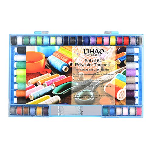 Fils à coudre, LIHAO 64 pièces Fils à Coudre Mu...