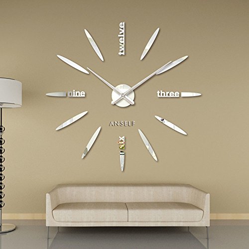 Horloge murale amovible décoration de chambre d...