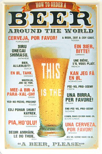 Comment Commander Une Bière Dans le monde entier, Panneau en métal de Style Vintage Décoration murale décorative 0601358477164 66 Retro Tin Signs