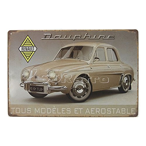 1966 Renault Dauphine, Vintage Plaque en, 20 cm x 30 cm, mur décoratif Panneau par 66retro 0601381311428 66Retro