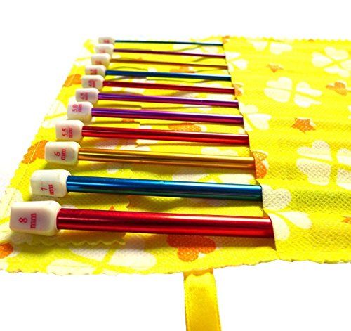 Seawhisper Ensemble de 12 pcs aluminium crochet single ended tunisien / afghanistan / tricot crochet collection dans un rose de caisse de poche taille 2.0-9.0mm code EAN 0602216507313 