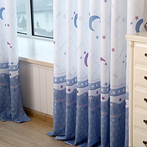 M rideaux à crochet semi-diaphane imprimé dégra...