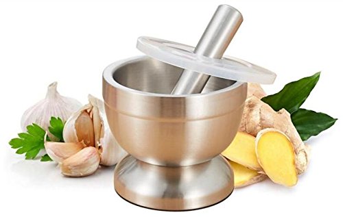 Mortier et Pilon en Acier Inox de Haute Qualité...
