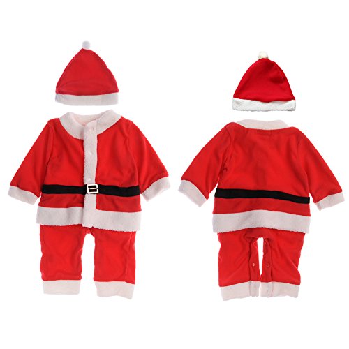 Per Déguisement Père Noël Vêtements pour Bébé, 2 Pièce Costume et Bonnet Ensemble Combinaison, Taille 0-6 mois(S) code EAN 0602391644223 