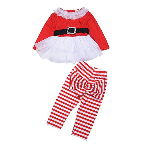 Per Déguisement Père Noël Vêtements pour Bébé Fille, 2 Pièce Costume et Pantalon Ensemble Combinaison, Taille 6-12 mois(M) code EAN 0602391644650 