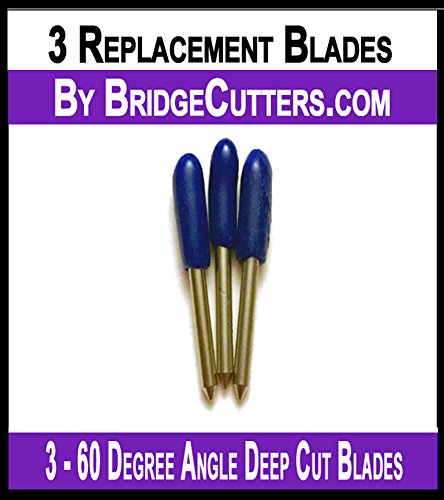 Bridge Cutters Brother Scan N cut Lames, 3 lames de coupe de rechange coupe profonde Lame Angle 60 degrés scanncut Scan et coupe code EAN 0602401987562 