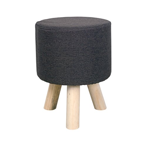 Tabouret pouf tissu dark marron mobilier chambr...