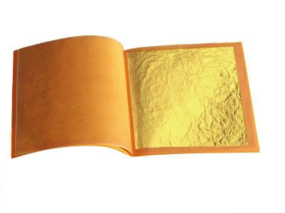 goldsim lot de 10 feuille d'or 95 mm X 95 mm comestible alimentaire code EAN 0602561424037 