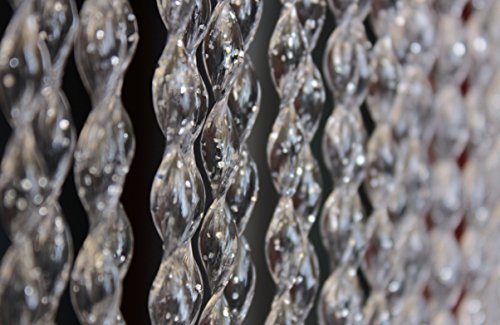 Cirillo Tende Rideau/Moustiquaire en PVC - modèle 21 - Bâtonnet D'ALUMINIUM - Made in Italy - Mesures Standard (90x200/100X220/120X230/130X240/150X250) - (100 X 220, TRASPARENT AVEC GLITTER ARGENT [8]) code EAN 0602561589682 