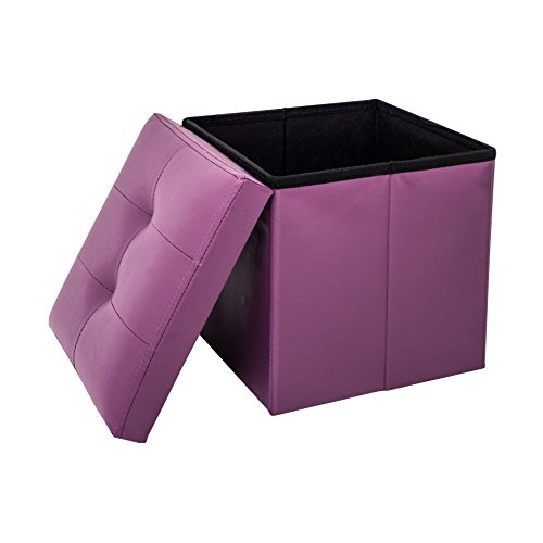 Rebecca Srl Pouf Boite de rangement Tabouret Ca...