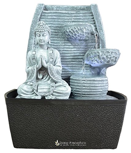 Fontaine d'intérieur Feng Shui Bouddha Grise 24...