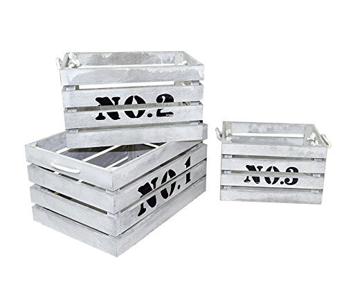 Rebecca Srl Lot 3 Paniers Caisse Boite de range...