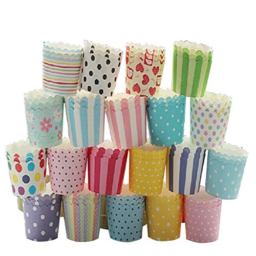 Butterme 100 Pcs Caissettes A Cupcake Papier Po...
