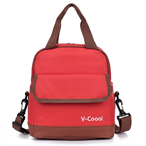 ACRATO Sac isotherme sac à déjeuner fraîcheur boîte de repas cooler glacière aluminium boîte lunchbox tissu oxford - 8l voyage camping repas déjeuner picnic [rouge] code EAN 0602668536336 