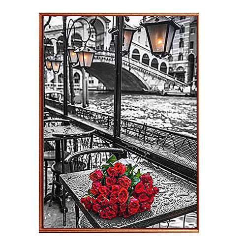 Diy manuel diamant tableau set rivière de roses...