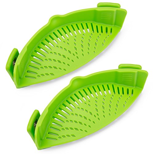 Veesun veesun à N Tension Lot de 2 Passoire Passoire Passoire en silicone Écumoire pour Égoutter des aliments (Vert) code EAN 0603097683318 