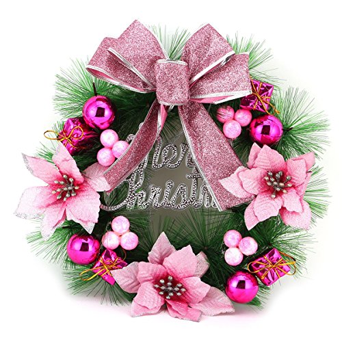 UQ Noël décoration Couronne artificielle 30cm R...