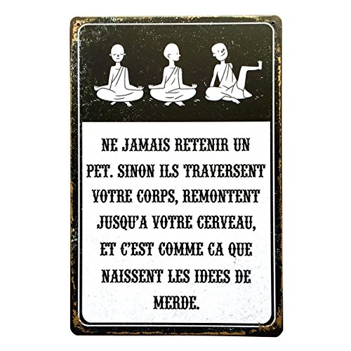 UQ Plaque Métallique Vintage Rétro 20x30cm Slog...