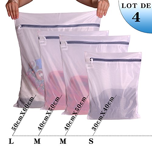 SMARCY Filet à linge sac à linge sac de lavage (lot de 4 / blanc) 0603161542190 (0603161542190)