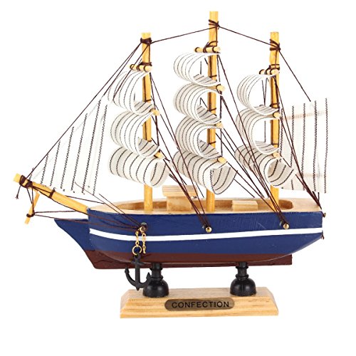 UQ Maquette de bateau Blanc 16CM En bois Fait à...