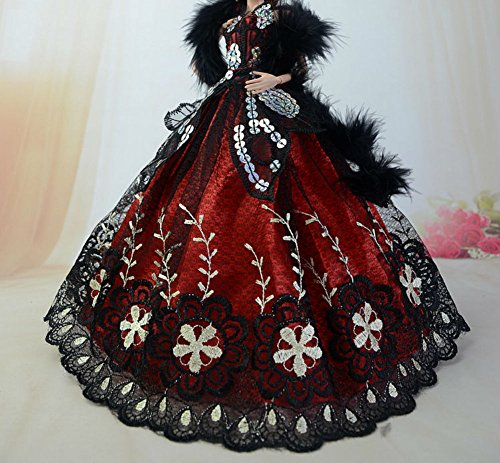 Stillshine BK02 Mode magnifique robe de soirée à la main pour la poupée Barbie robes / vêtements /robe de poupée (noir 2) 0603717194897 (0603717194897)