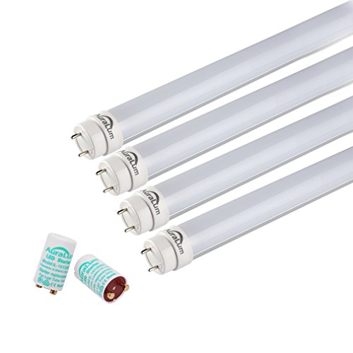 Auralum 4er Auralum® LED Lumière Fluorescente 120cm 20W T8 G13 6000~6500K Blanc Tube Avec Couverture Laiteuse 2835*120LED 2100LM incl. LED Starter Equivaut 36W code EAN 0603728208026 
