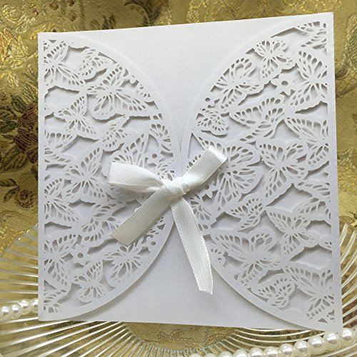 10pcs cartes d'invitation mariage romantique po...